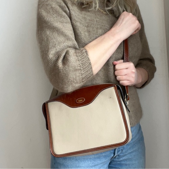 Bally Handbags - Vintage Bally Leather Crossbody Bag Made in Italy Brown Cream